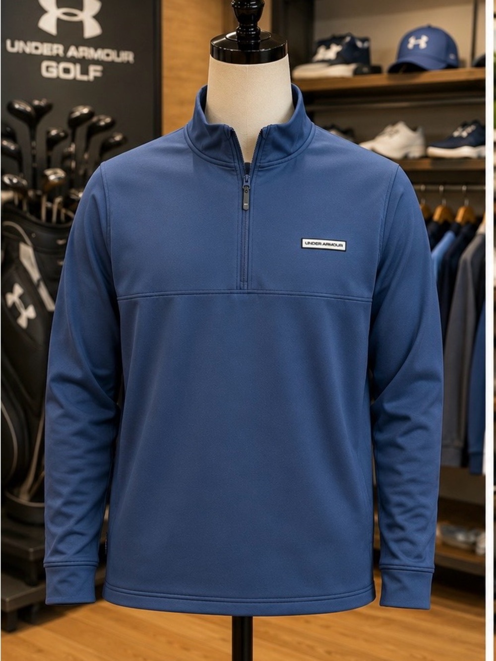 Under Armour Golf Drive Pro Hybrid 1/2 Zip Pullover Navy Men 2XL 6005666-410